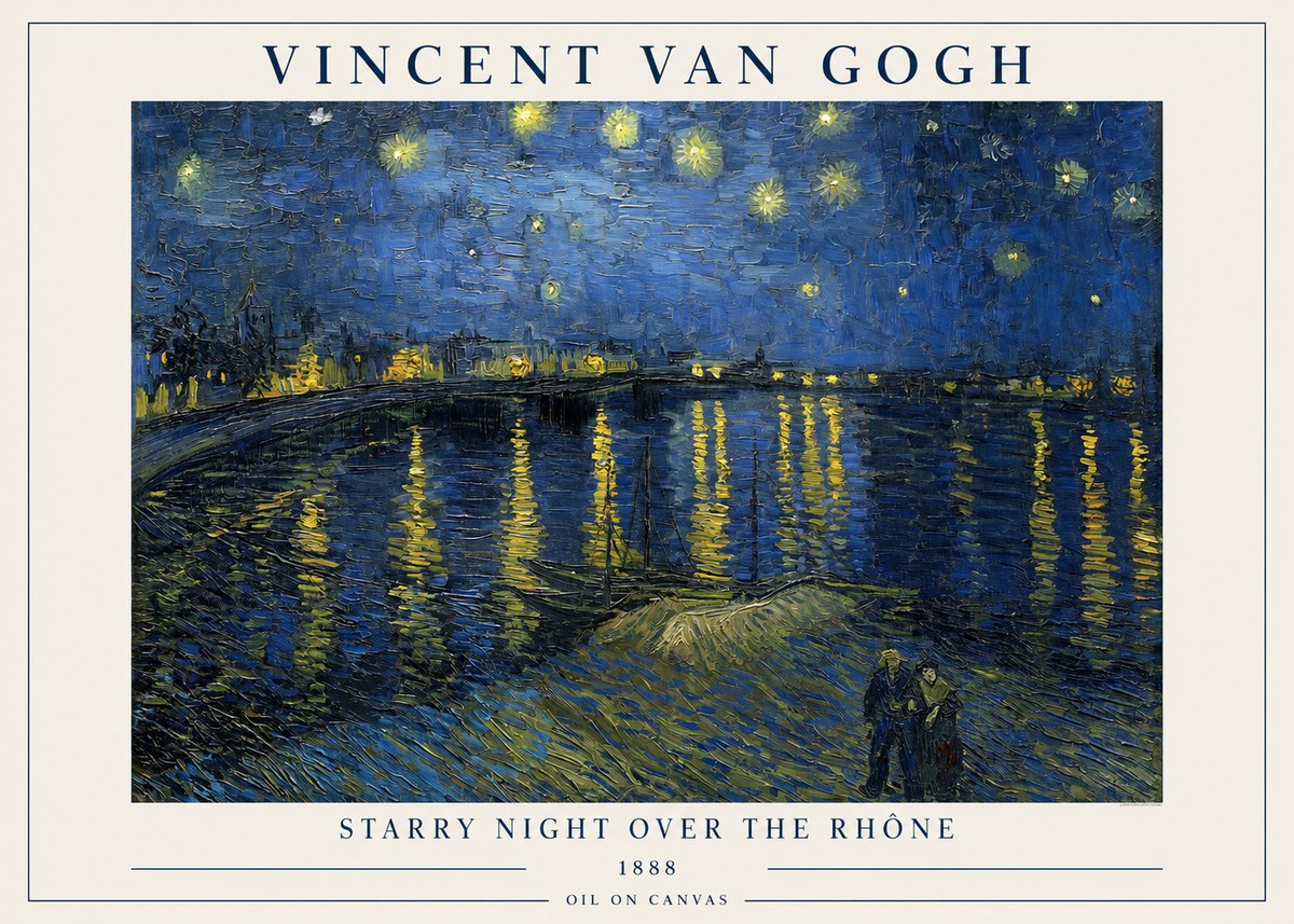 Van Gogh Starry Night over the Rhône No1 - Juliste