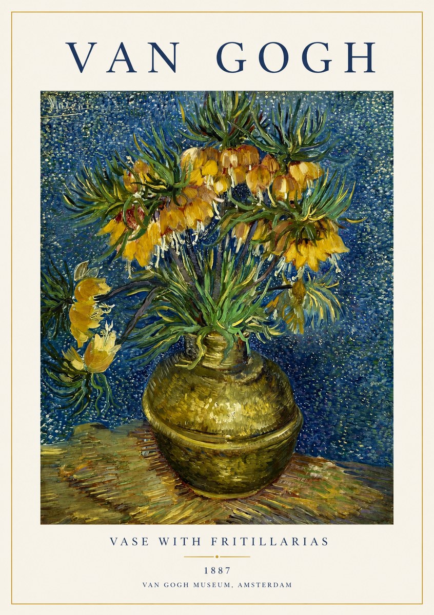 Van Gogh Vase with Fritillarias No1 - Juliste