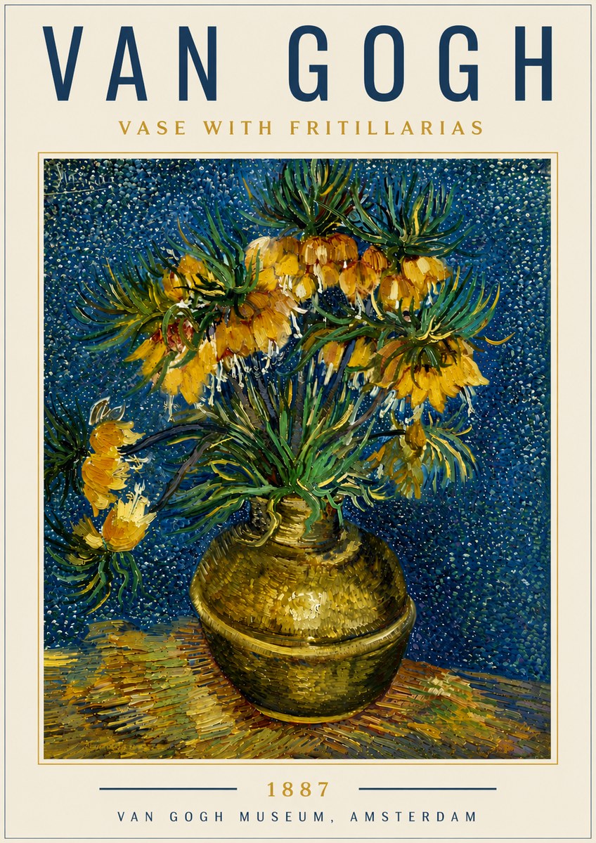 Van Gogh Vase with Fritillarias No6 - Juliste