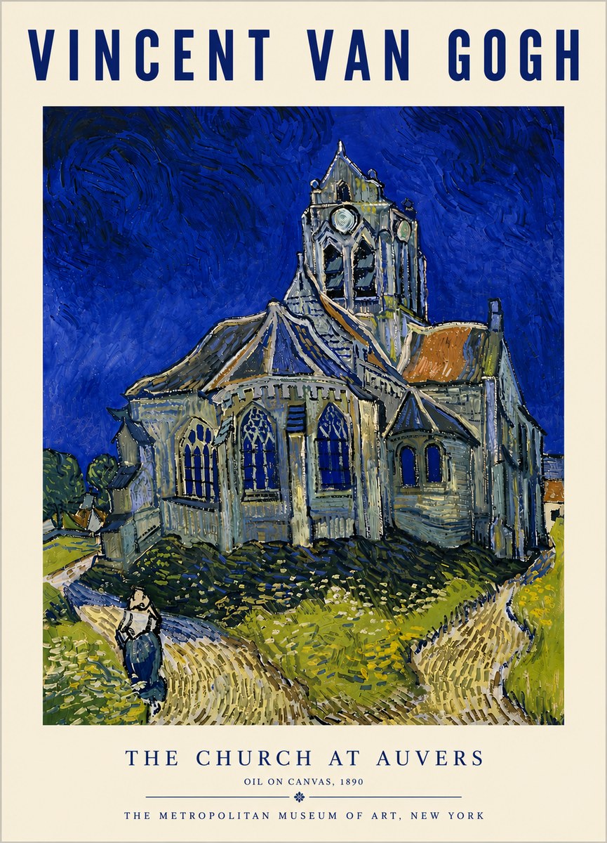 Van Gogh The Church at Auvers I No6 - Juliste