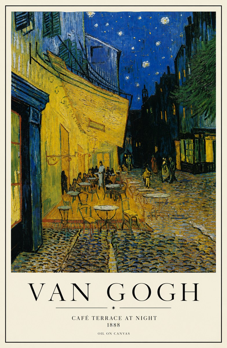 Van Gogh Café Terrace at Night No3 - Juliste