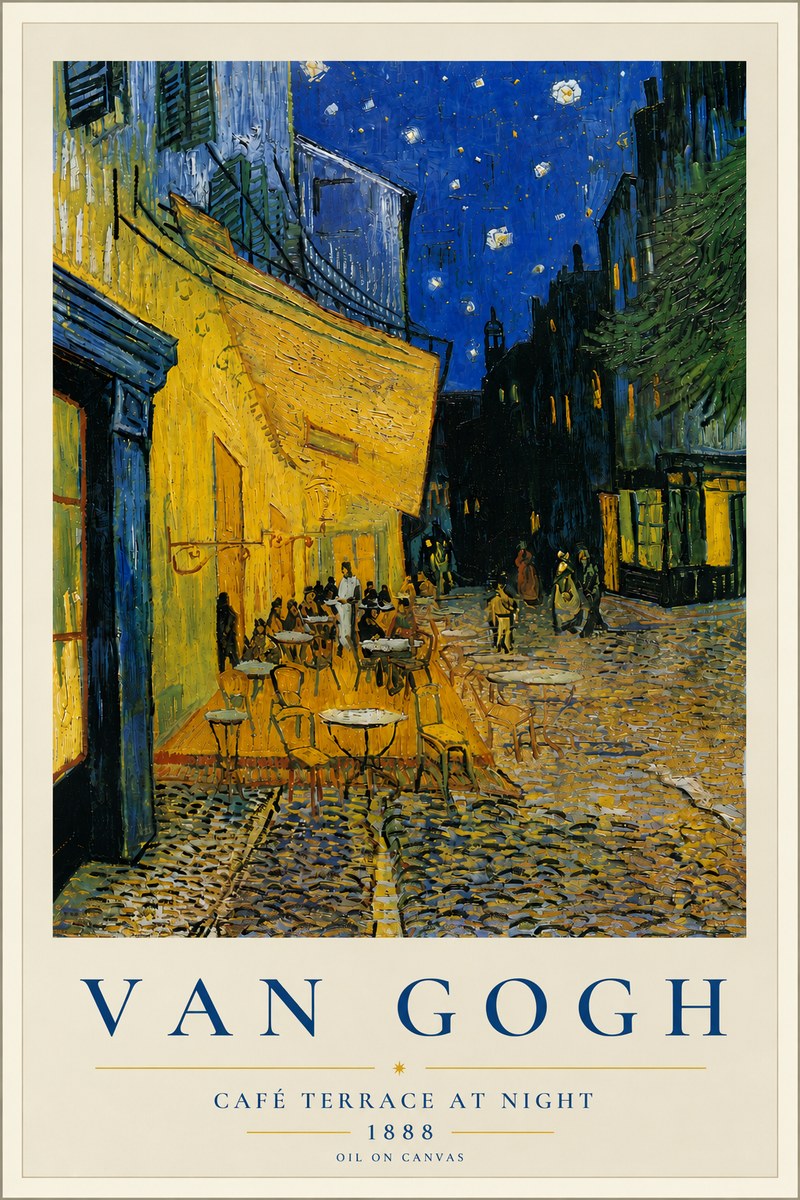 Van Gogh Café Terrace at Night No5 - Juliste