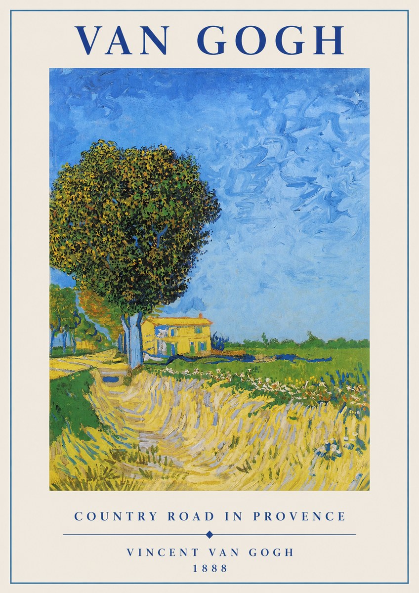 Van Gogh Country Road in Provence II No1 - Juliste
