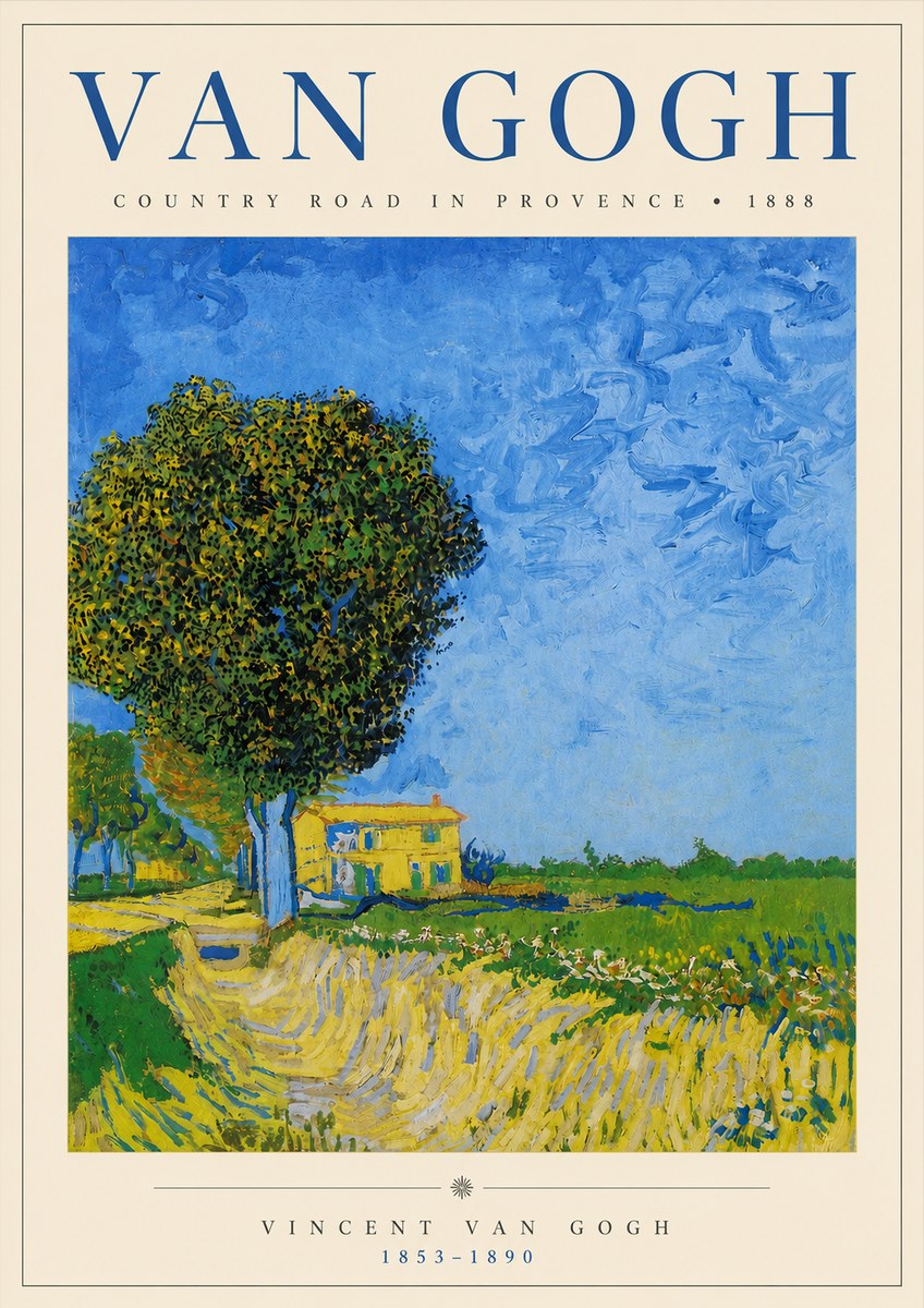 Van Gogh Country Road in Provence II No3 - Juliste