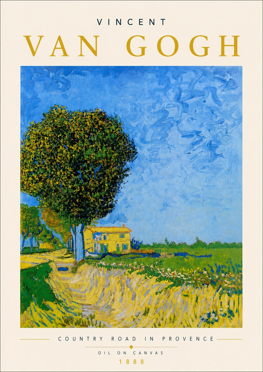 Van Gogh Country Road in Provence II No5 - Juliste