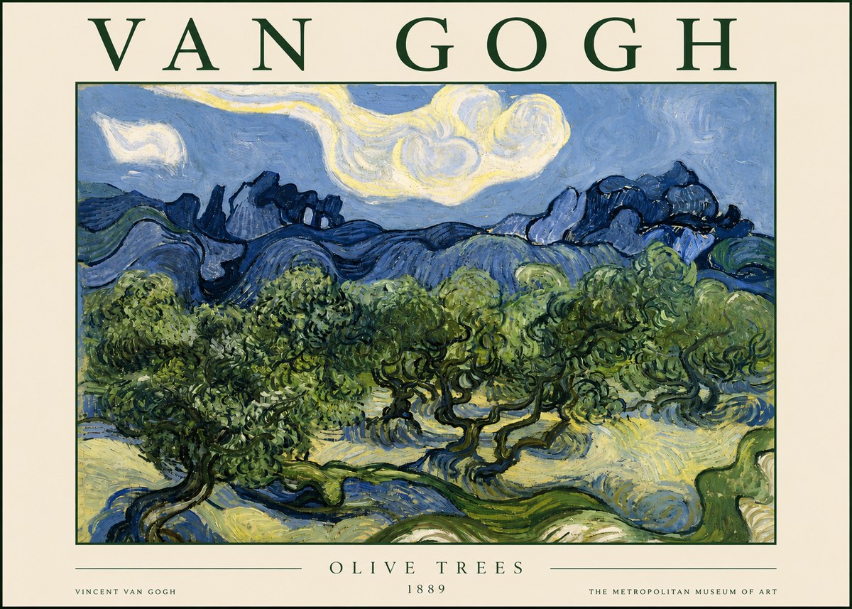 Van Gogh Olive Trees No3 - Juliste