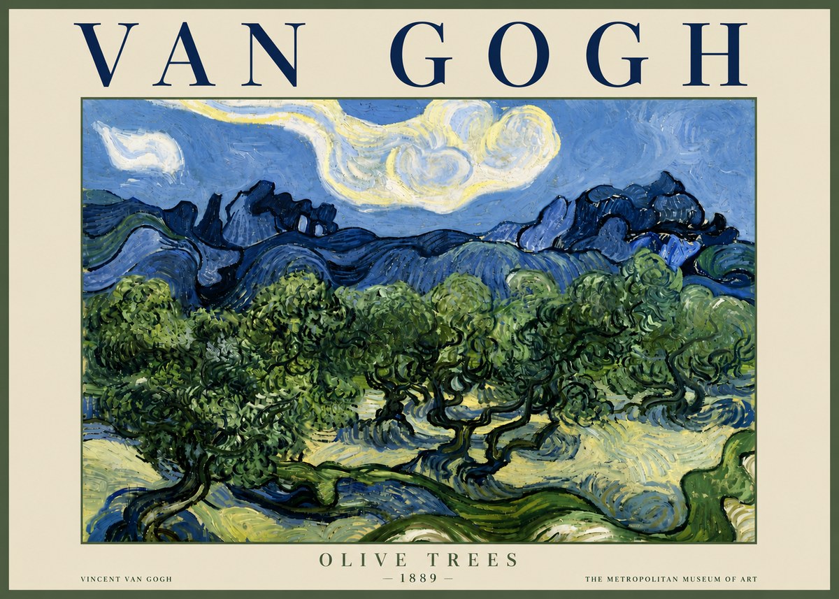 Van Gogh Olive Trees No6 - Juliste