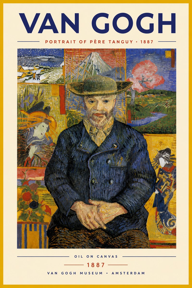 Van Gogh Portrait of Père Tanguy I No5 - Juliste
