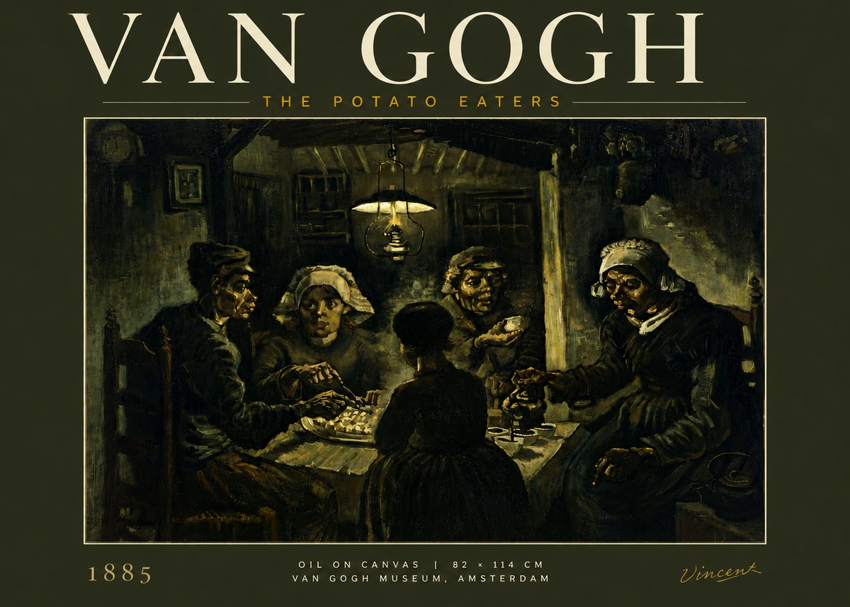 Van Gogh The Potato Eaters II No6 - Juliste