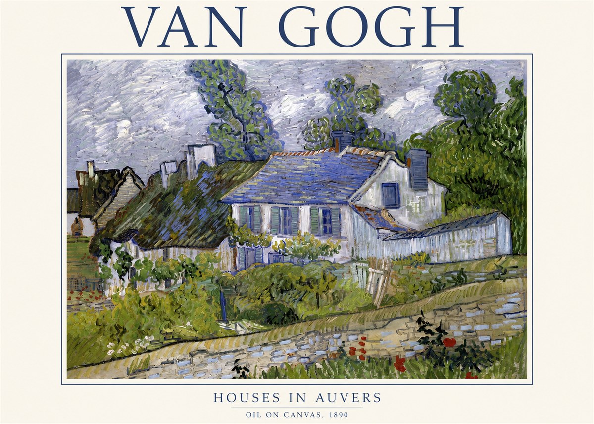 Van Gogh Houses in Auvers No3 - Juliste