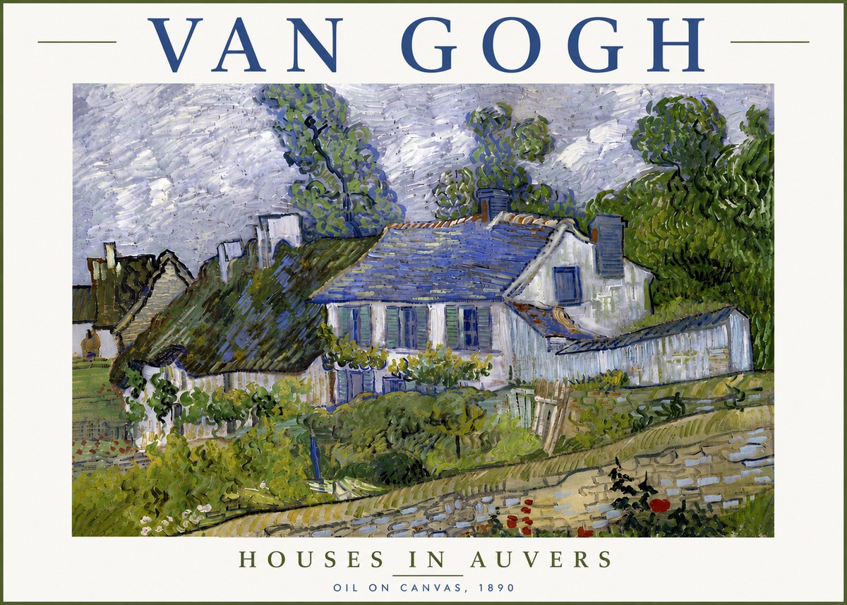 Van Gogh Houses in Auvers No6 - Juliste