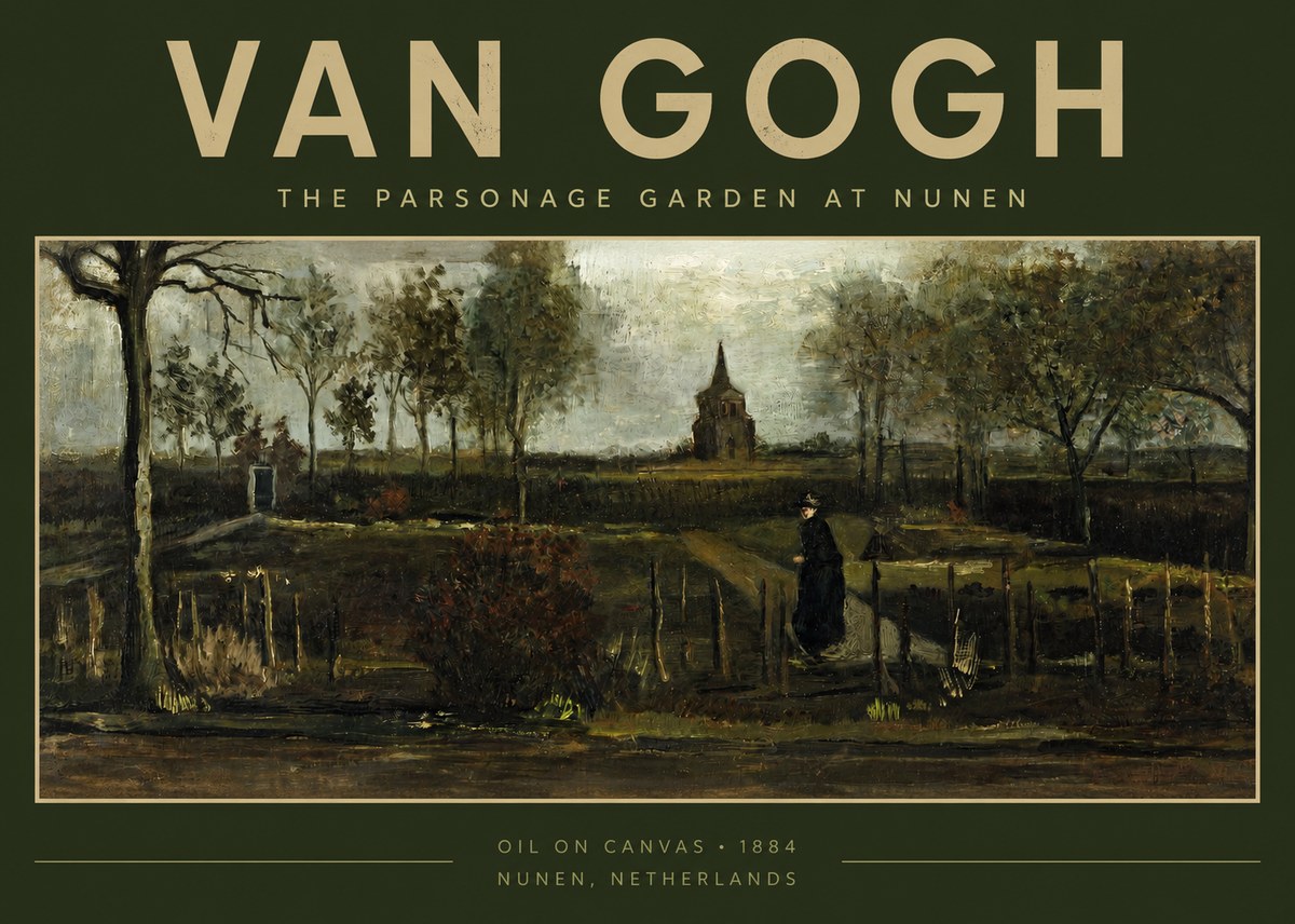 Van Gogh The Parsonage Garden at Nunen No2 - Juliste