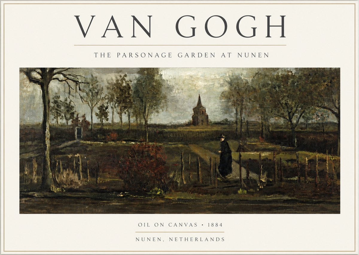 Van Gogh The Parsonage Garden at Nunen No3 - Juliste
