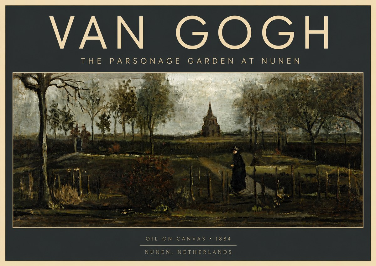 Van Gogh The Parsonage Garden at Nunen No5 - Juliste