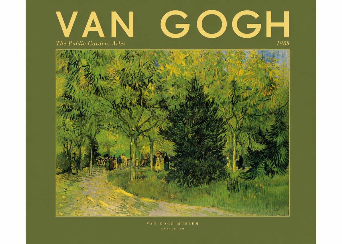 Van Gogh The Public Garden, Arles No2 - Juliste