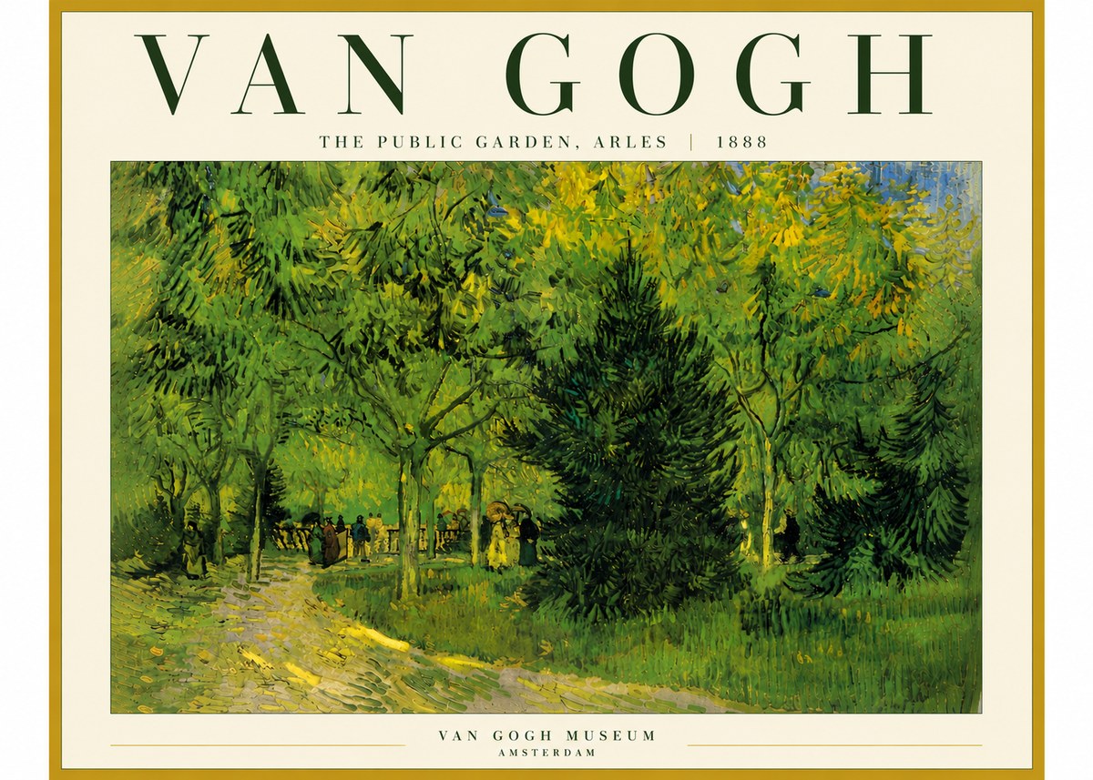 Van Gogh The Public Garden, Arles No6 - Juliste