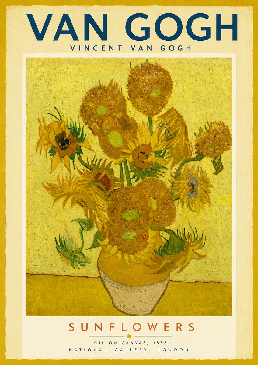 Van Gogh Sunflowers III No4 - Juliste
