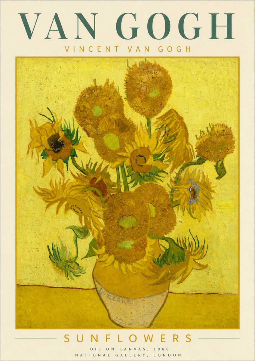 Van Gogh Sunflowers III No6 - Juliste