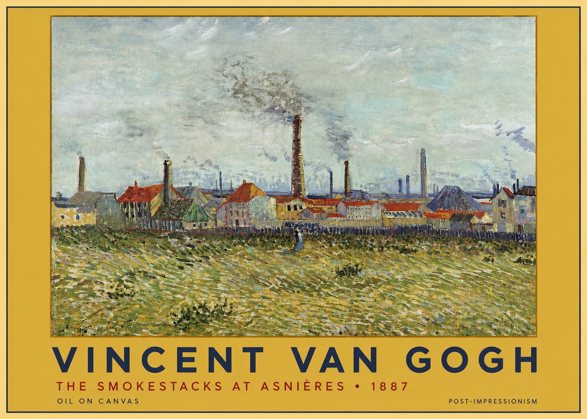 Van Gogh The Smokestacks at Asnières No3 - Juliste