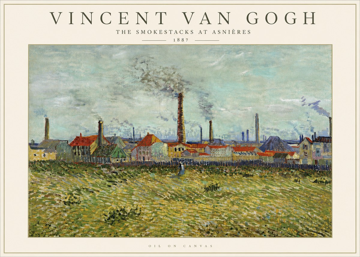 Van Gogh The Smokestacks at Asnières No4 - Juliste