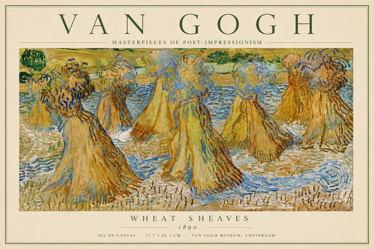 Van Gogh Wheat Sheaves No4 - Juliste