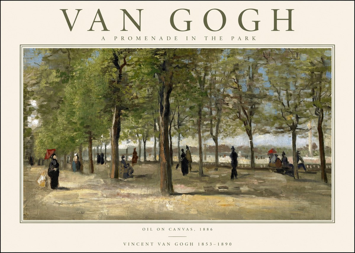 Van Gogh A Promenade in the Park No1 - Juliste