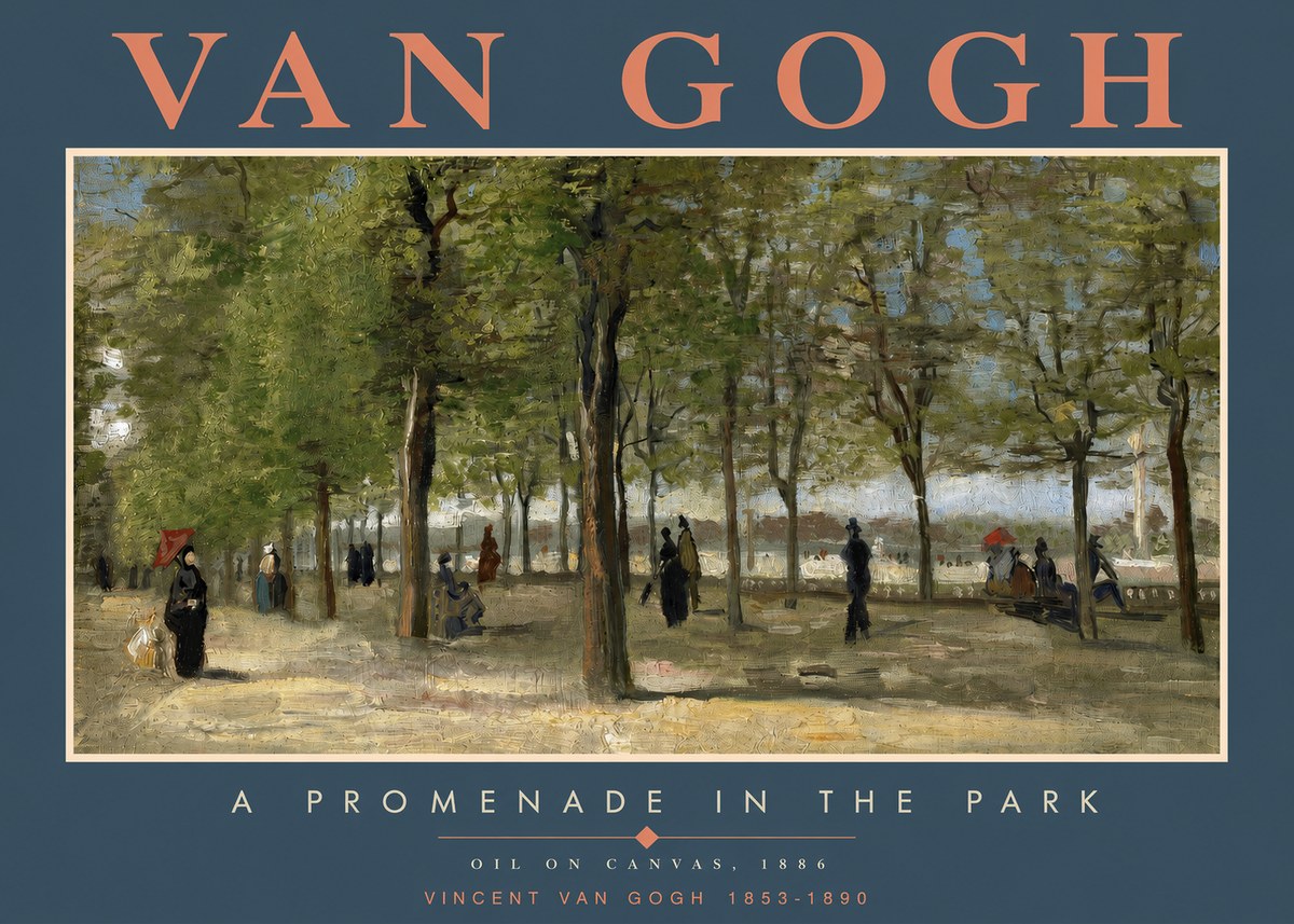 Van Gogh A Promenade in the Park No2 - Juliste