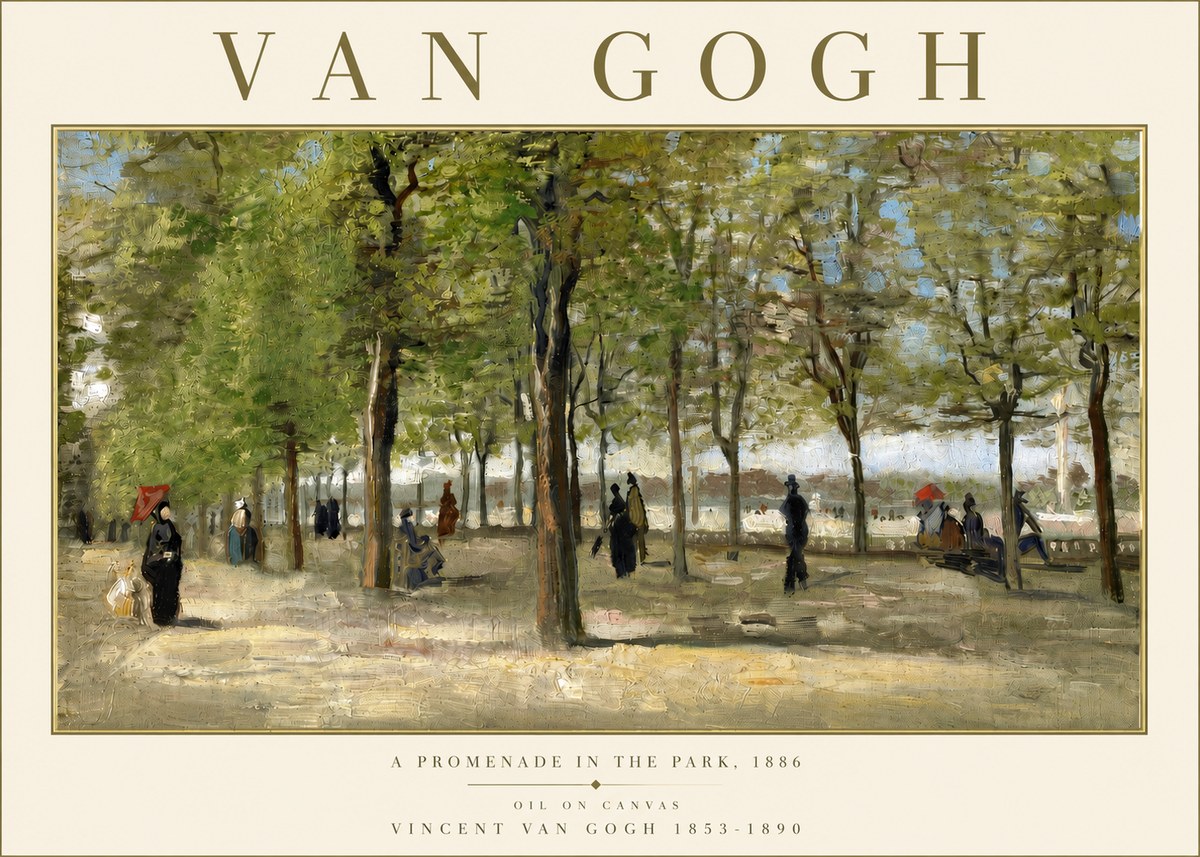 Van Gogh A Promenade in the Park No3 - Juliste