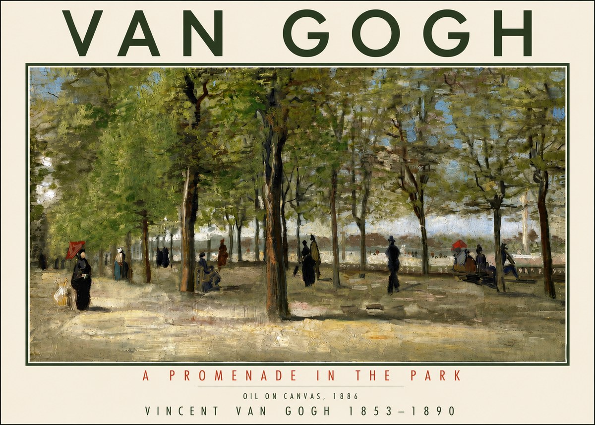 Van Gogh A Promenade in the Park No4 - Juliste