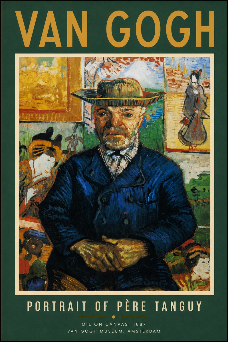 Van Gogh Portrait of Père Tanguy II No2 - Juliste