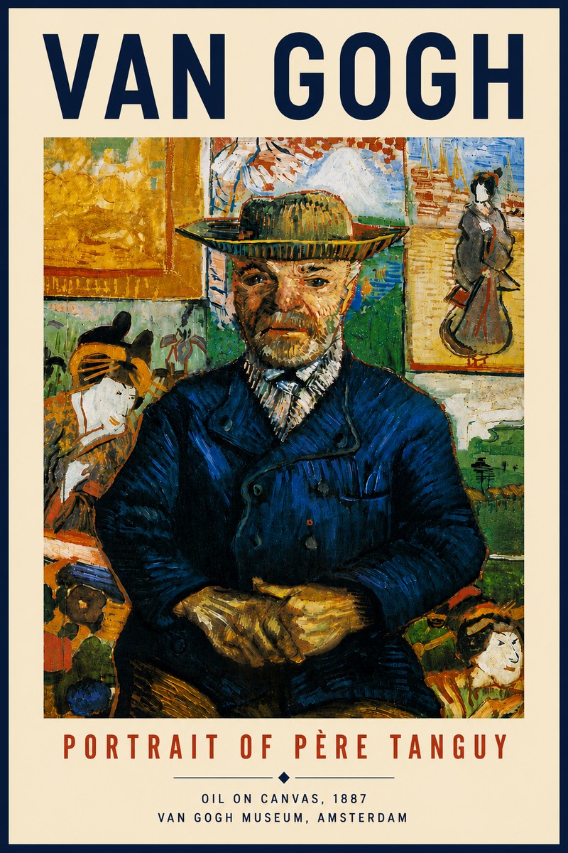 Van Gogh Portrait of Père Tanguy II No5 - Juliste