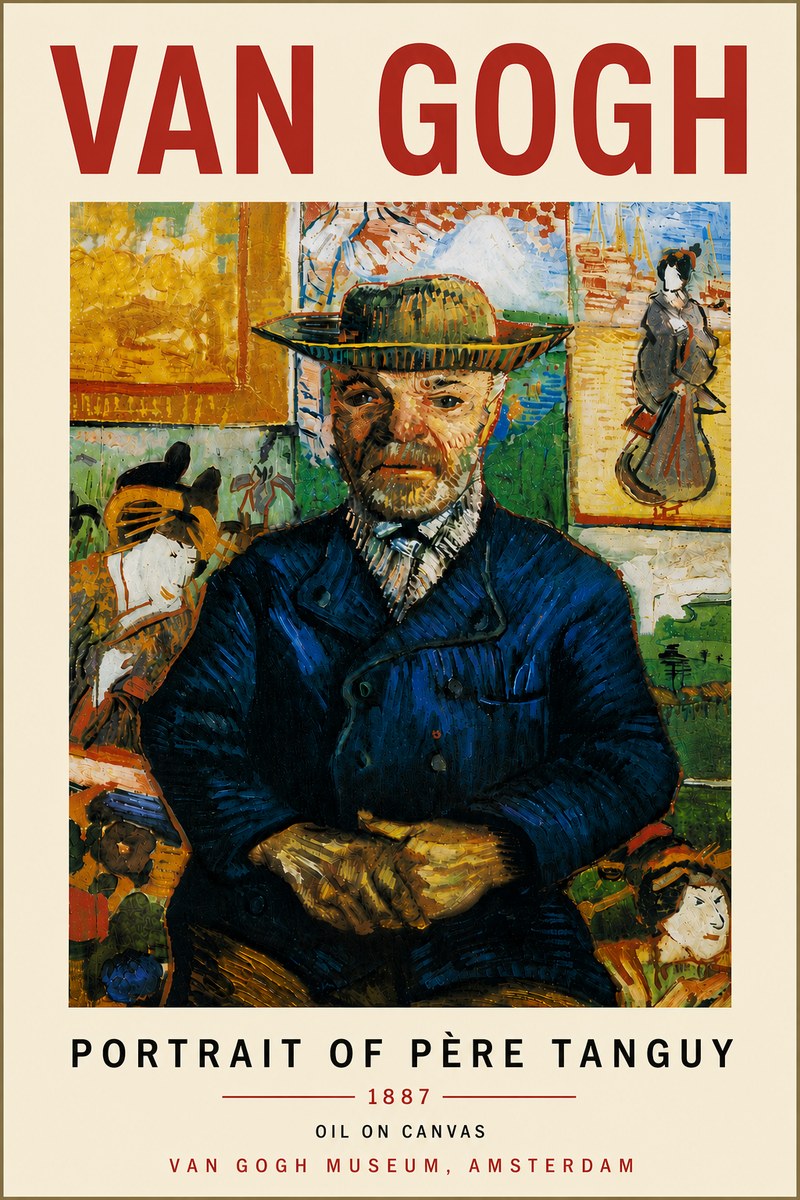 Van Gogh Portrait of Père Tanguy II No6 - Juliste