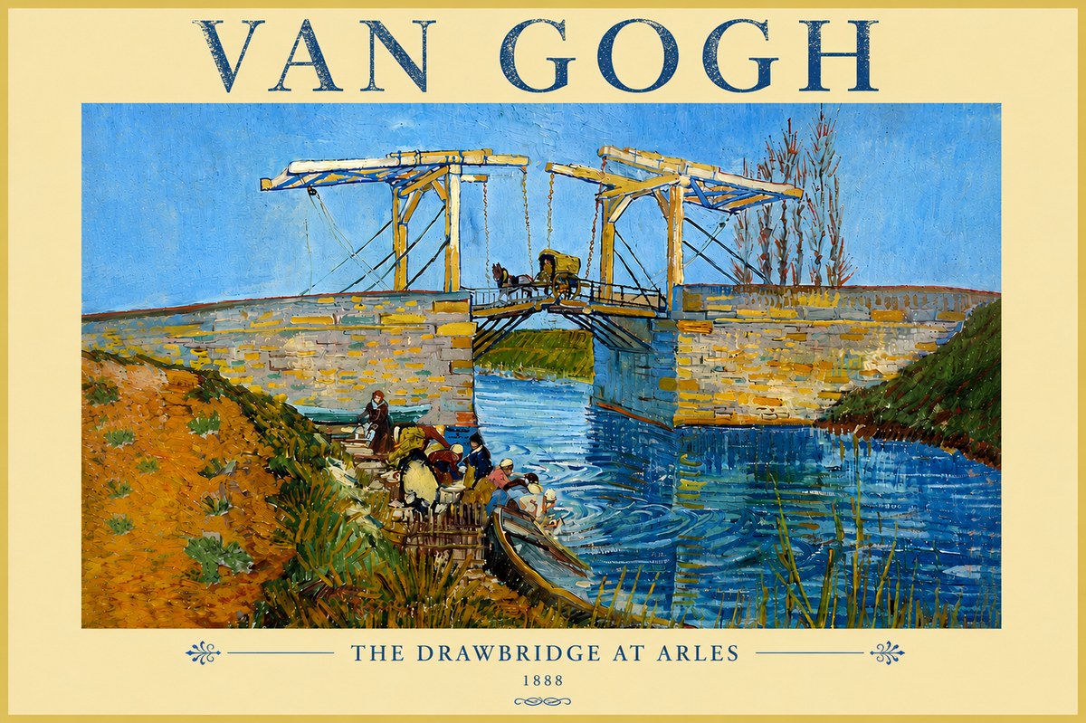 Van Gogh The Drawbridge at Arles I No5 - Juliste