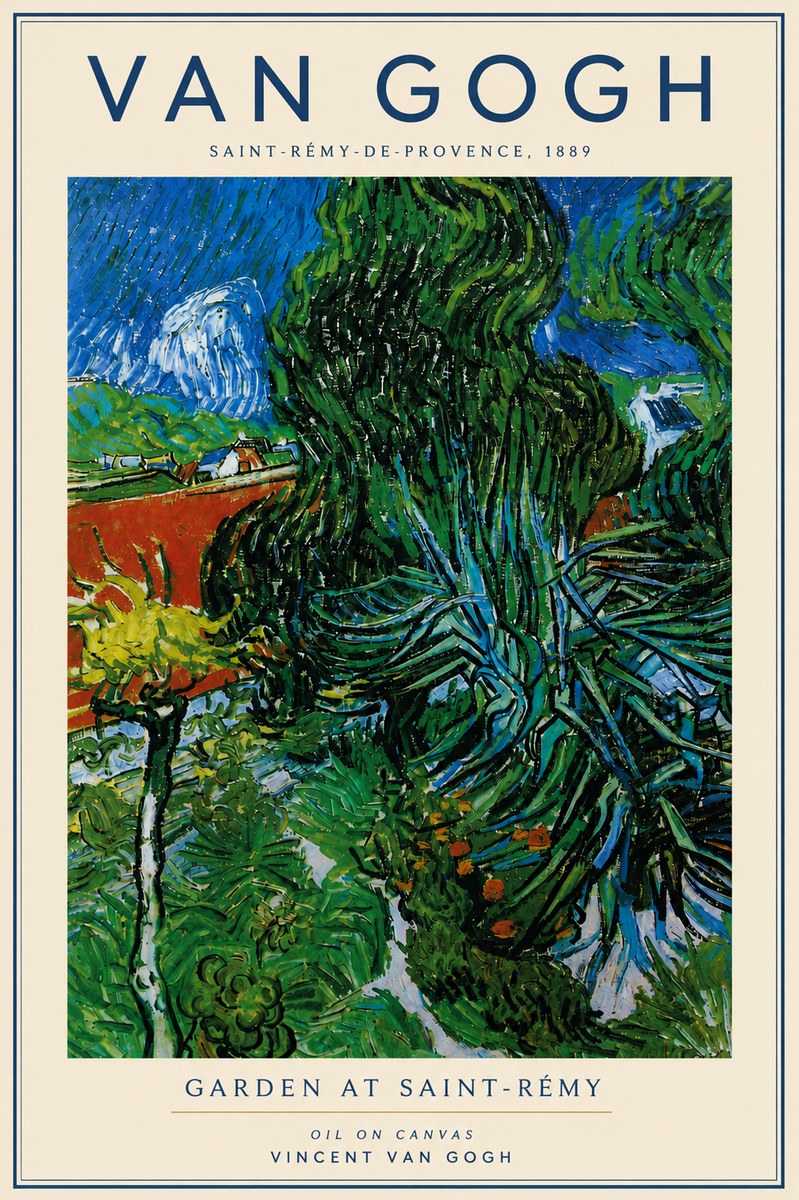 Van Gogh Garden at Saint-rémy No4 - Juliste
