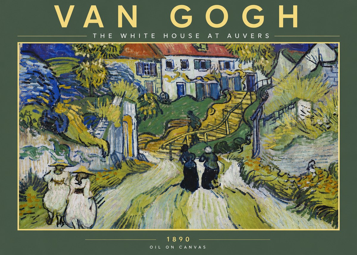 Van Gogh The White House at Auvers No4 - Juliste