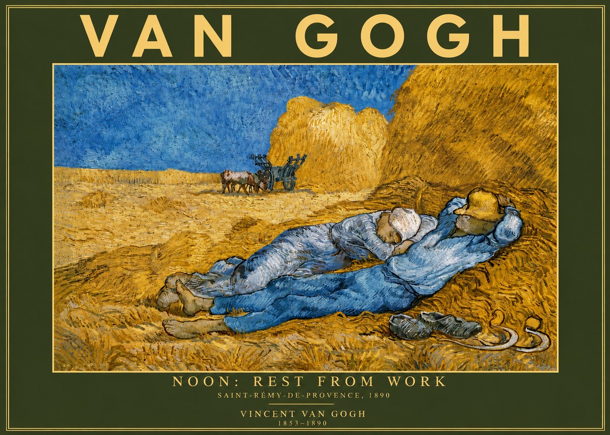 Van Gogh Noon: Rest from Work No5 - Juliste