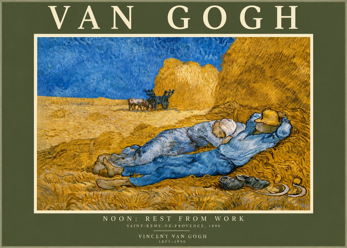 Van Gogh Noon: Rest from Work No6 - Juliste