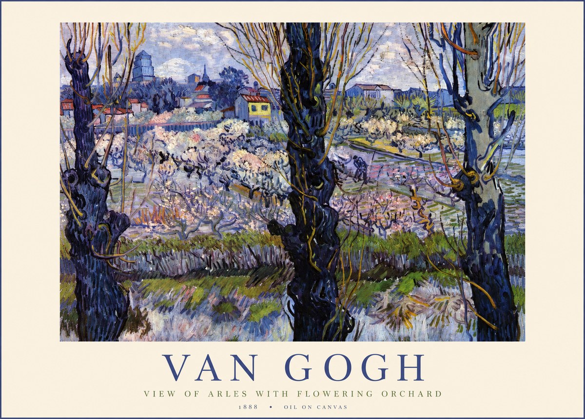 Van Gogh View of Arles with Flowering Orchard No1 - Juliste
