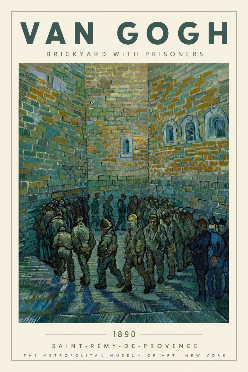 Van Gogh Brickyard with Prisoners No3 - Juliste