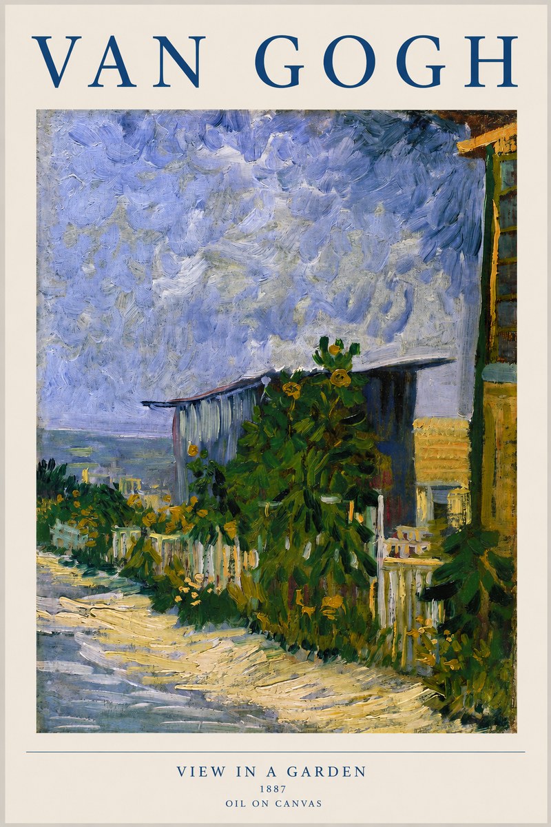 Van Gogh View in a Garden No1 - Juliste