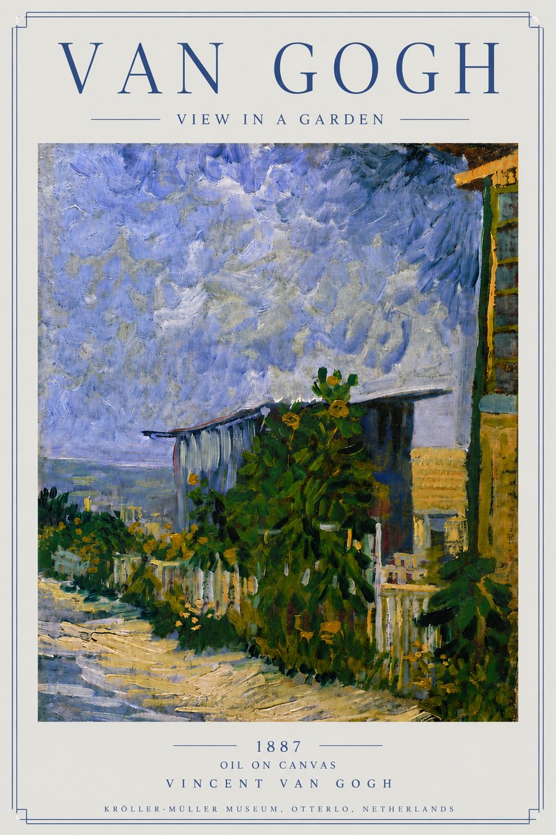 Van Gogh View in a Garden No6 - Juliste