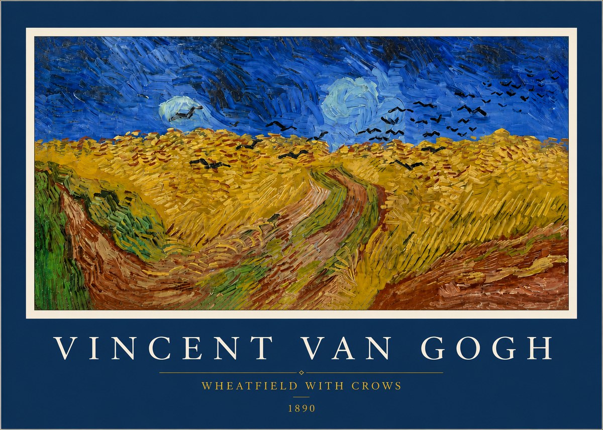 Van Gogh Wheatfield with Crows No3 - Juliste