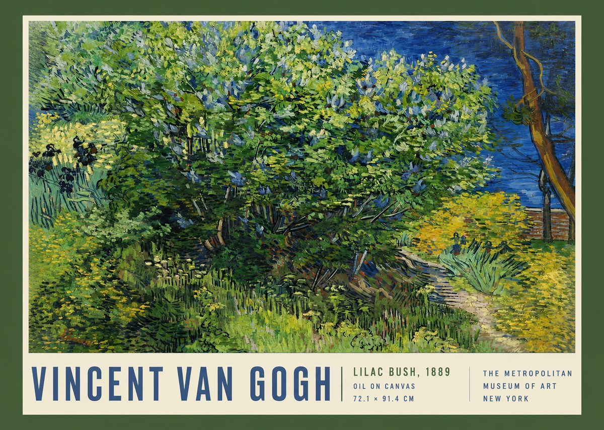 Van Gogh Lilac Bush No2 - Juliste