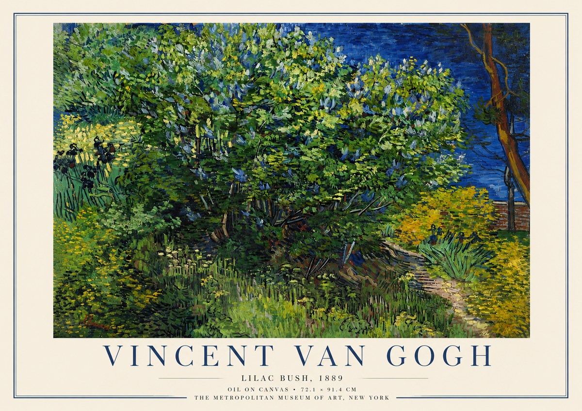 Van Gogh Lilac Bush No3 - Juliste