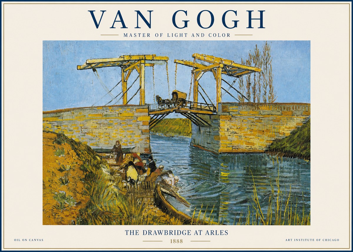 Van Gogh The Drawbridge at Arles IV No2 - Juliste