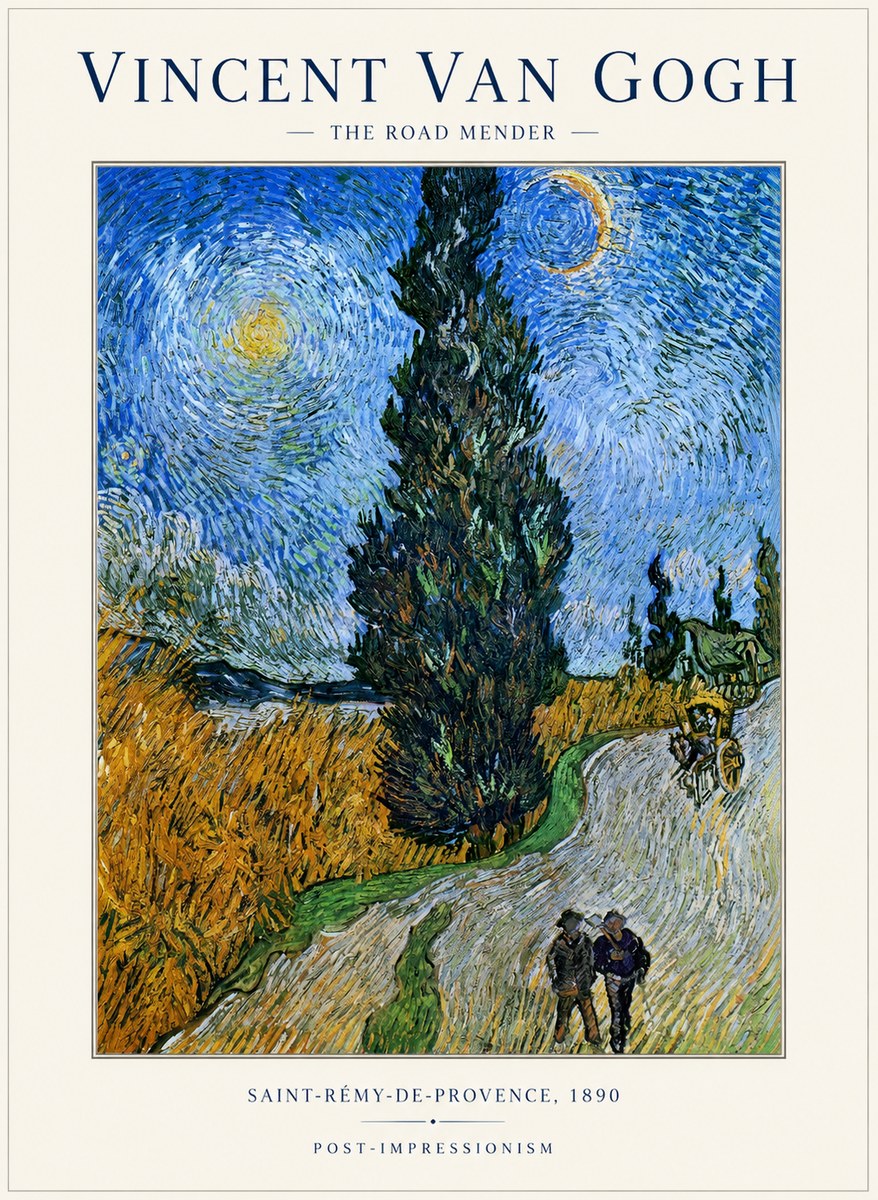 Van Gogh The Road Mender II No1 - Juliste