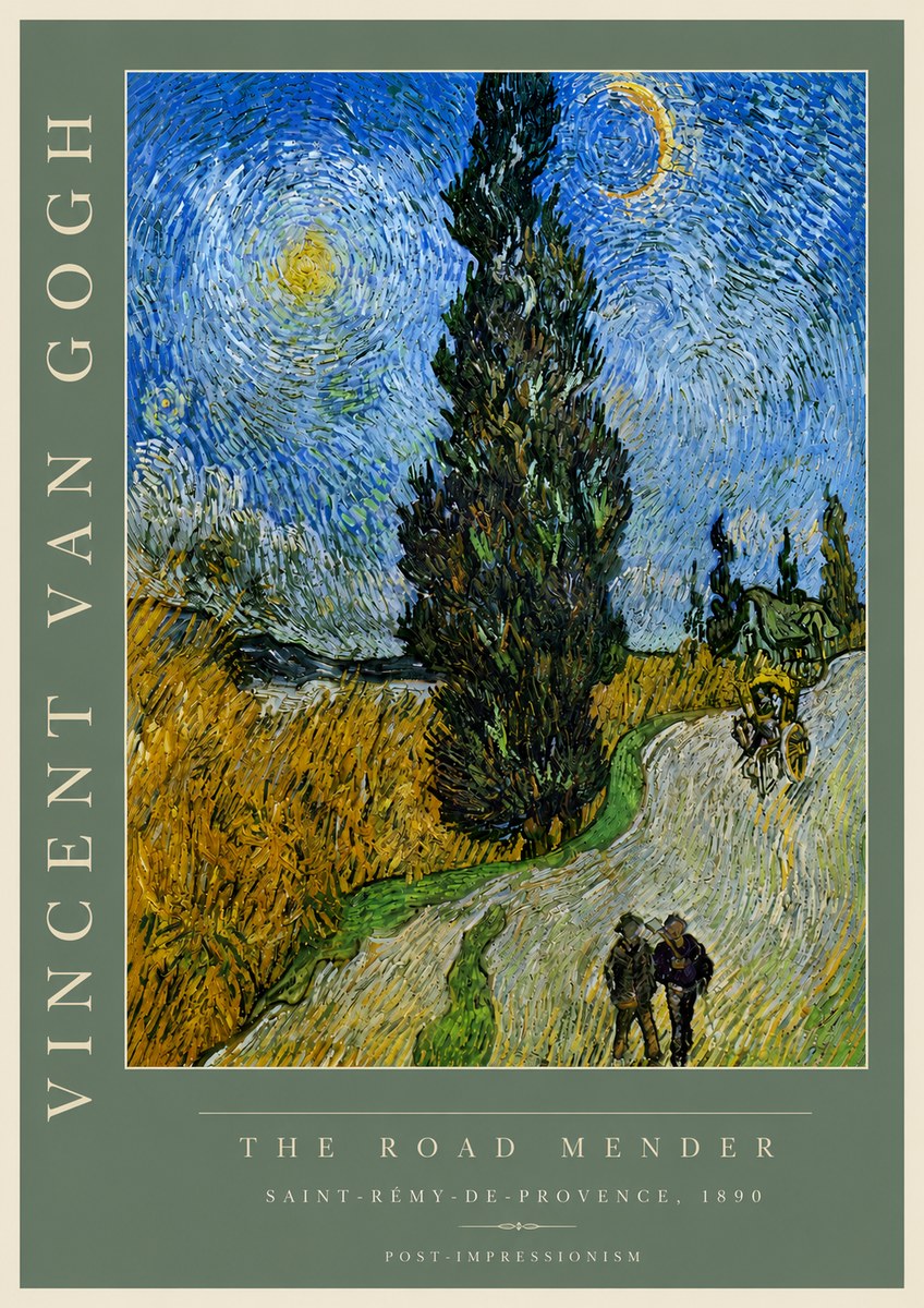Van Gogh The Road Mender II No4 - Juliste