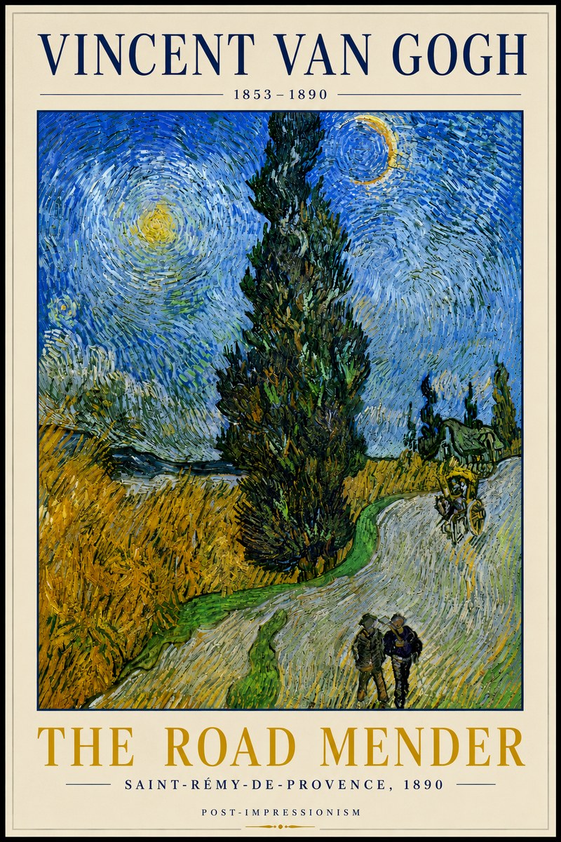 Van Gogh The Road Mender II No5 - Juliste