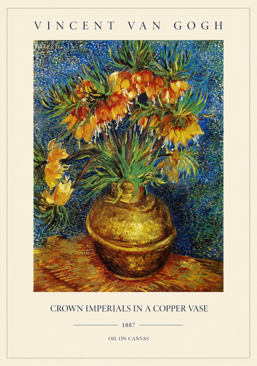 Van Gogh Crown Imperials in a Copper Vase No1 - Juliste