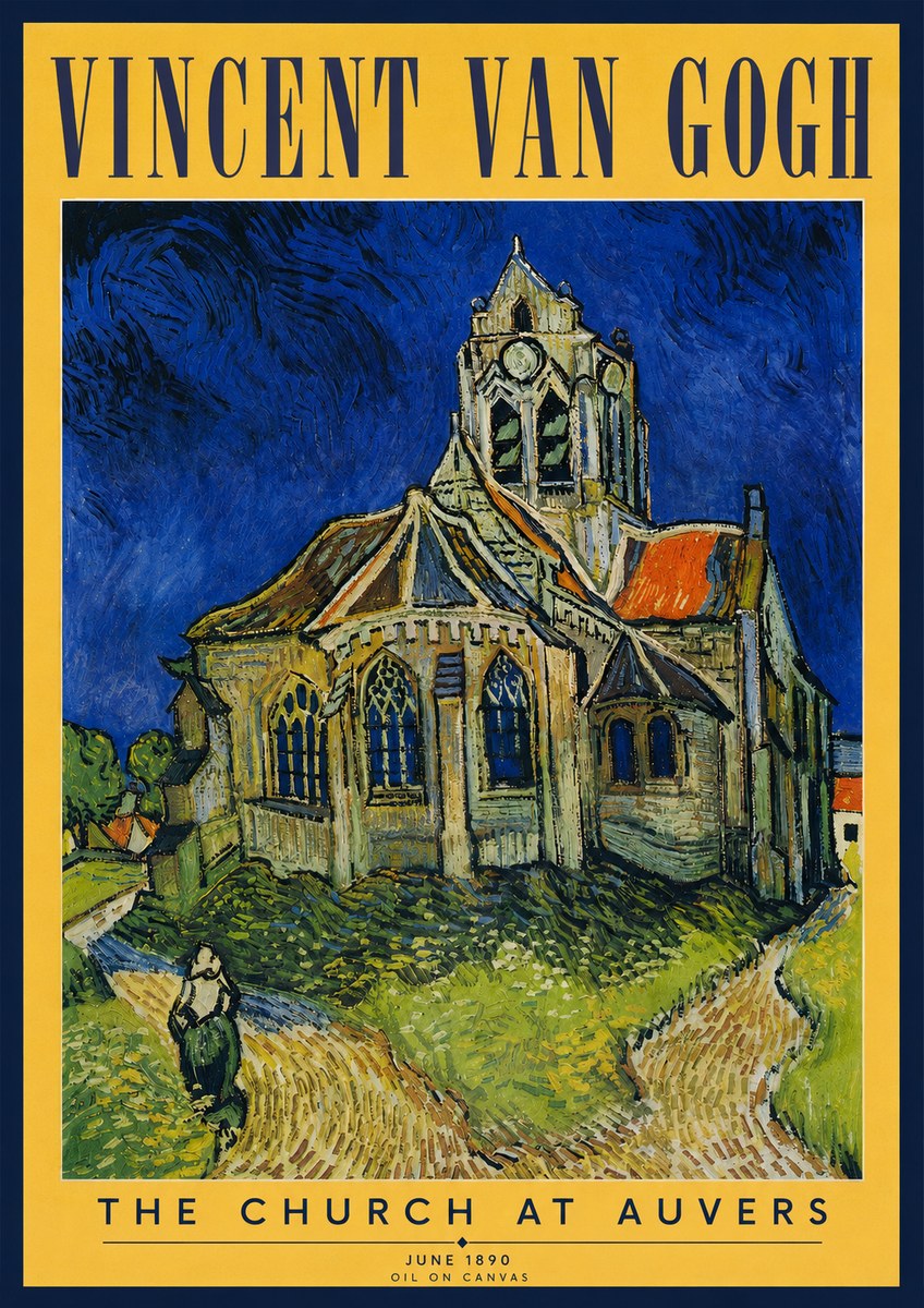 Van Gogh The Church at Auvers II No3 - Juliste